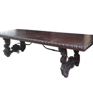 Carved trestle Dining Table TA 377