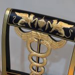 caduceus-decorated-recency-chair detail