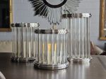 Glass rod reflecting & amplifying candle holders